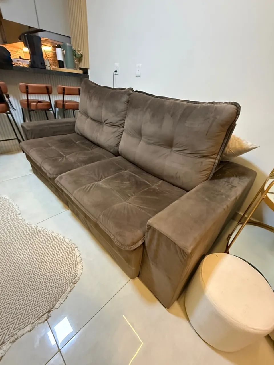 Sofá Retrátil MARROM  - Foto 3