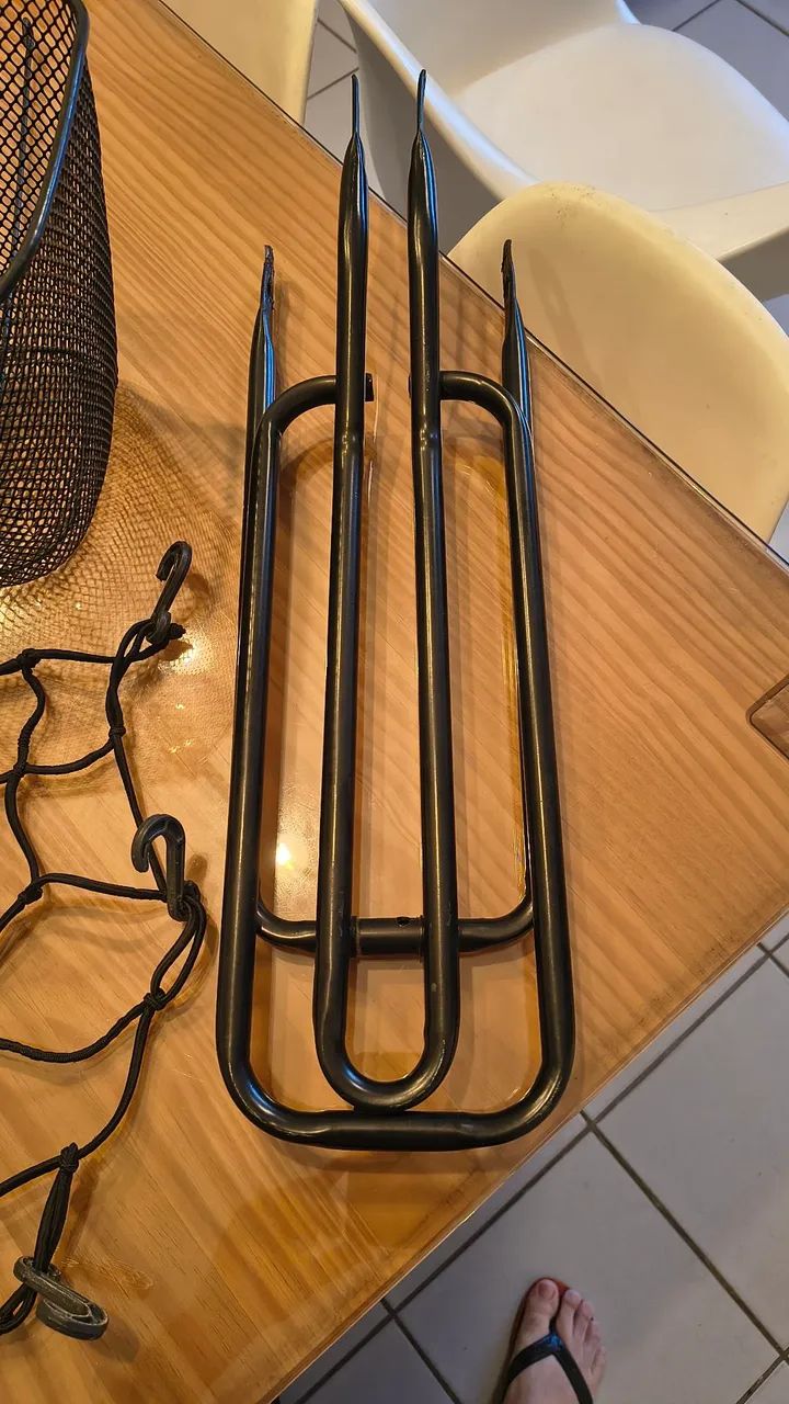 Kit bagagem - garupa, cesta e rede - Foto 2