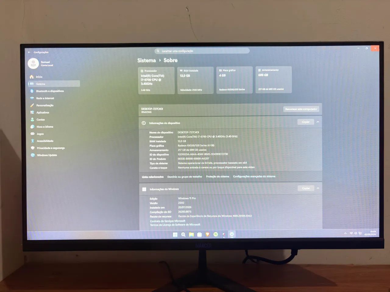 Pc gamer leia a descrição 
