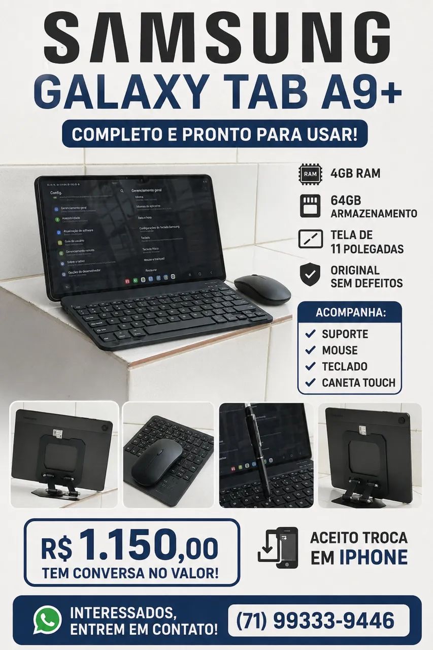 TABLET SAMSUNG A9+ 11 POLEGADAS FULL HD