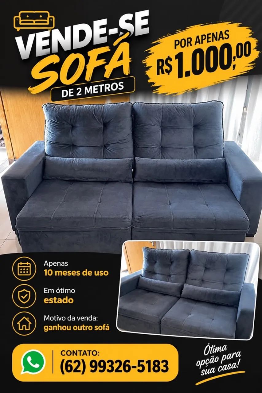 Vende-se Sofá Retrátil  - Foto 5