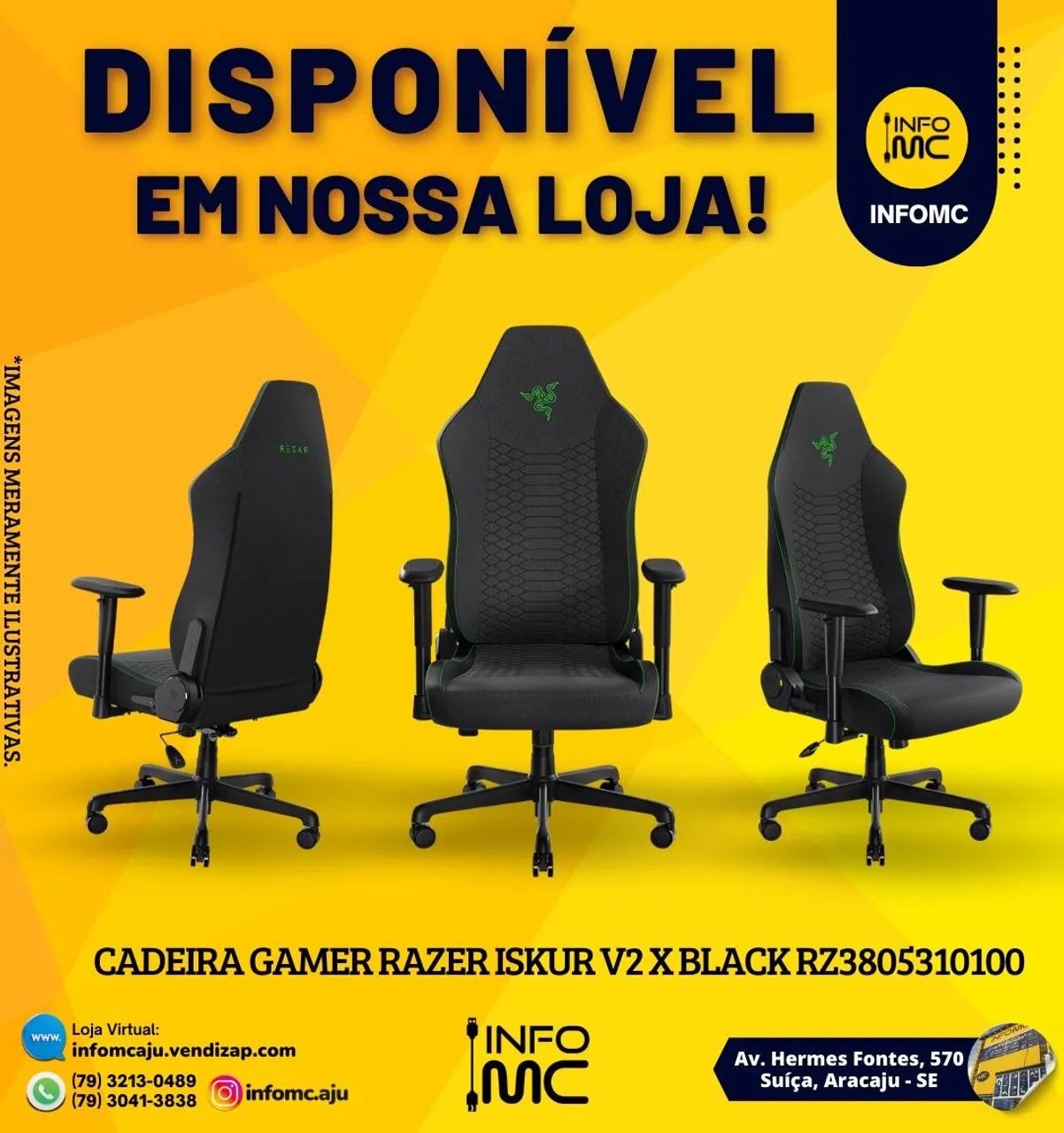  Cadeira Gamer Razer ISKUR V2x black 