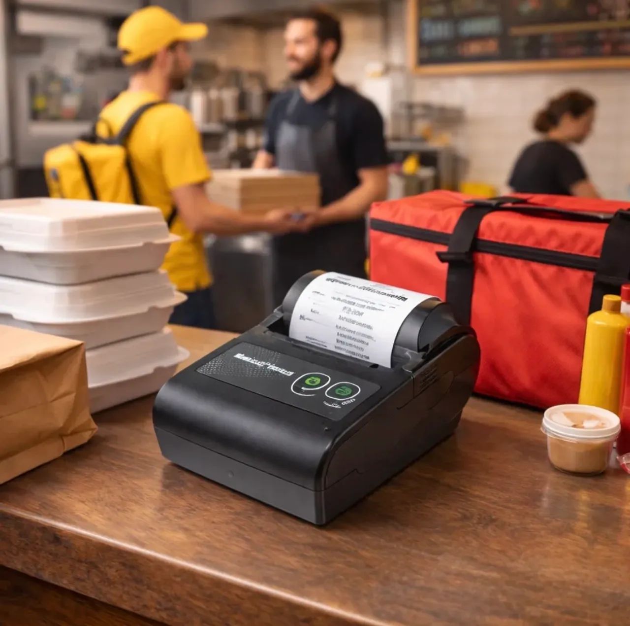 Kit Completo Delivery iFood com Impressora Térmica Bluetooth + Saquinhos  - Foto 5