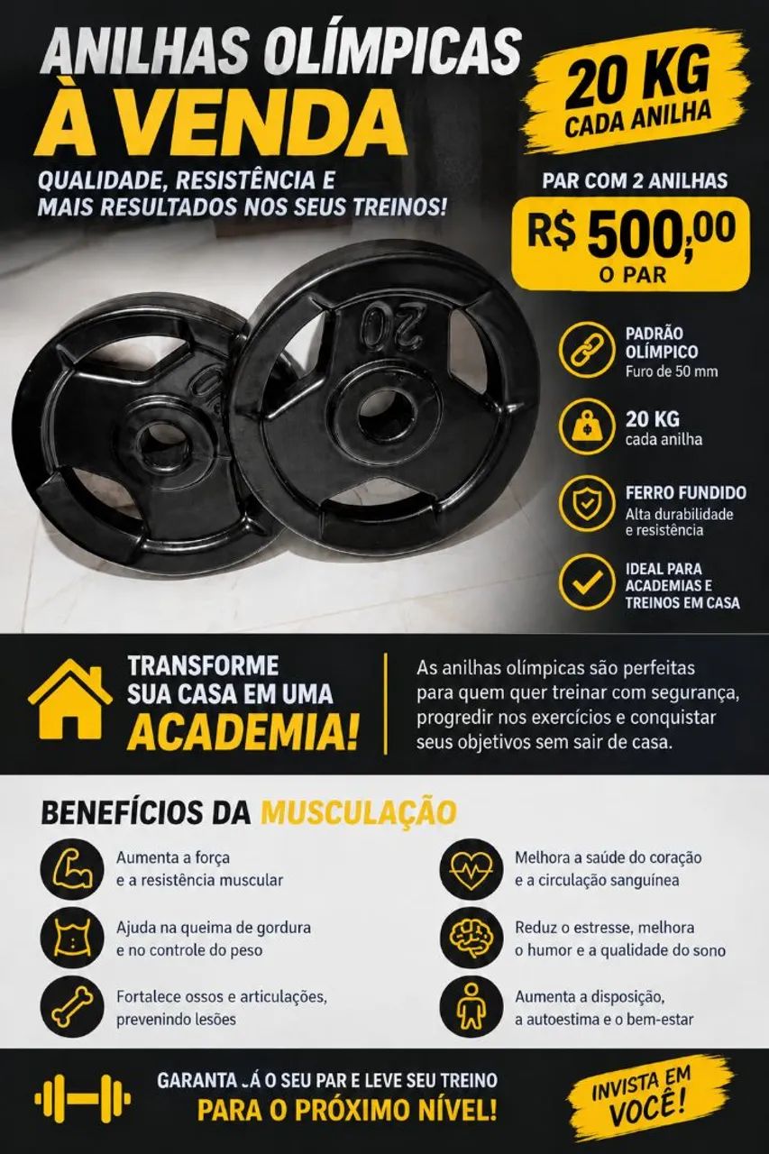 Anilhas para musculação 