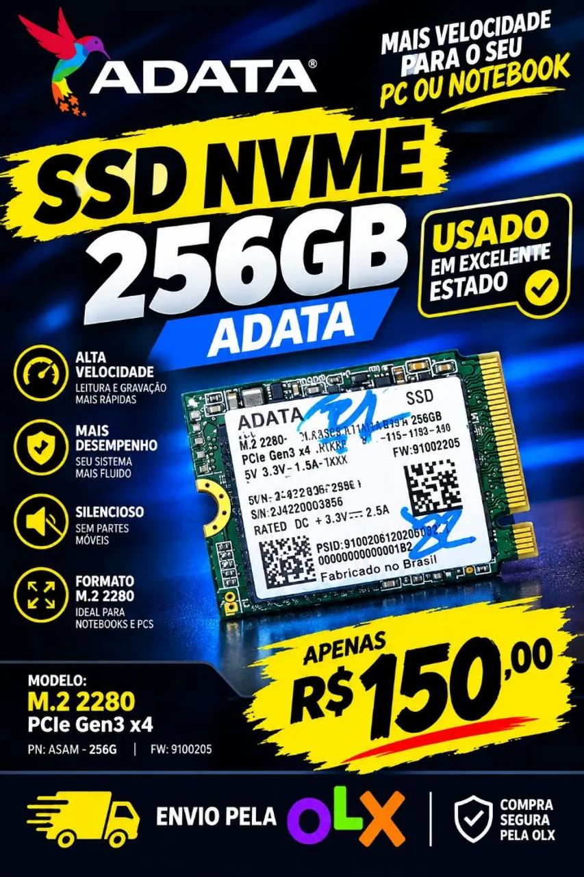 SSD NVME 256GB ADATA