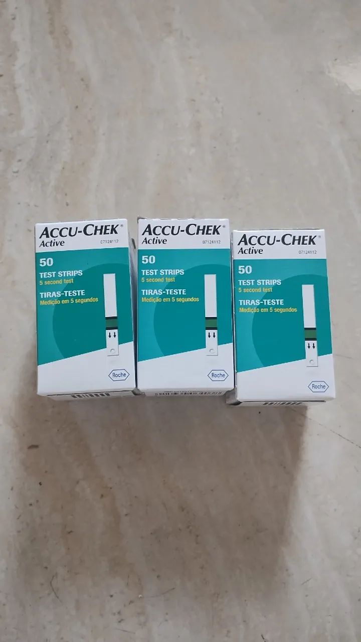 Tiras de glicose accu chek  - Foto 2