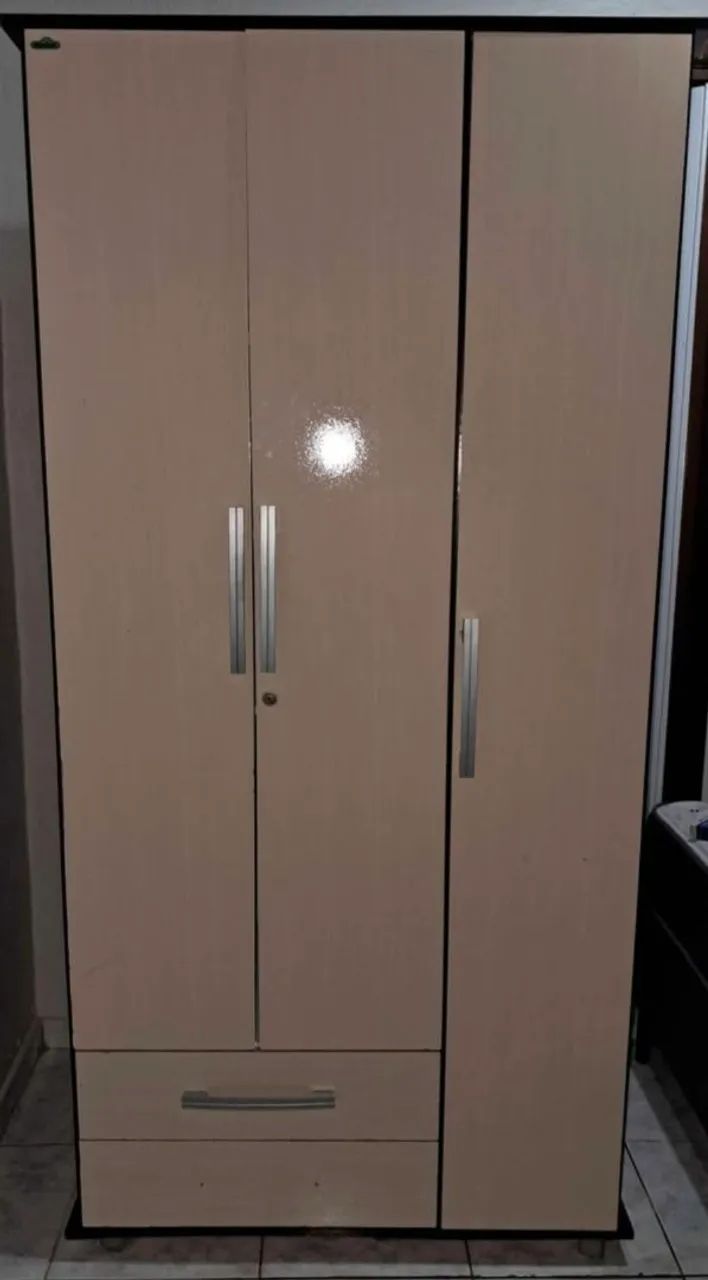 Vendo! Base solteiro, colchão de solteiro e guarda-roupa multiuso solteiro!  - Foto 5