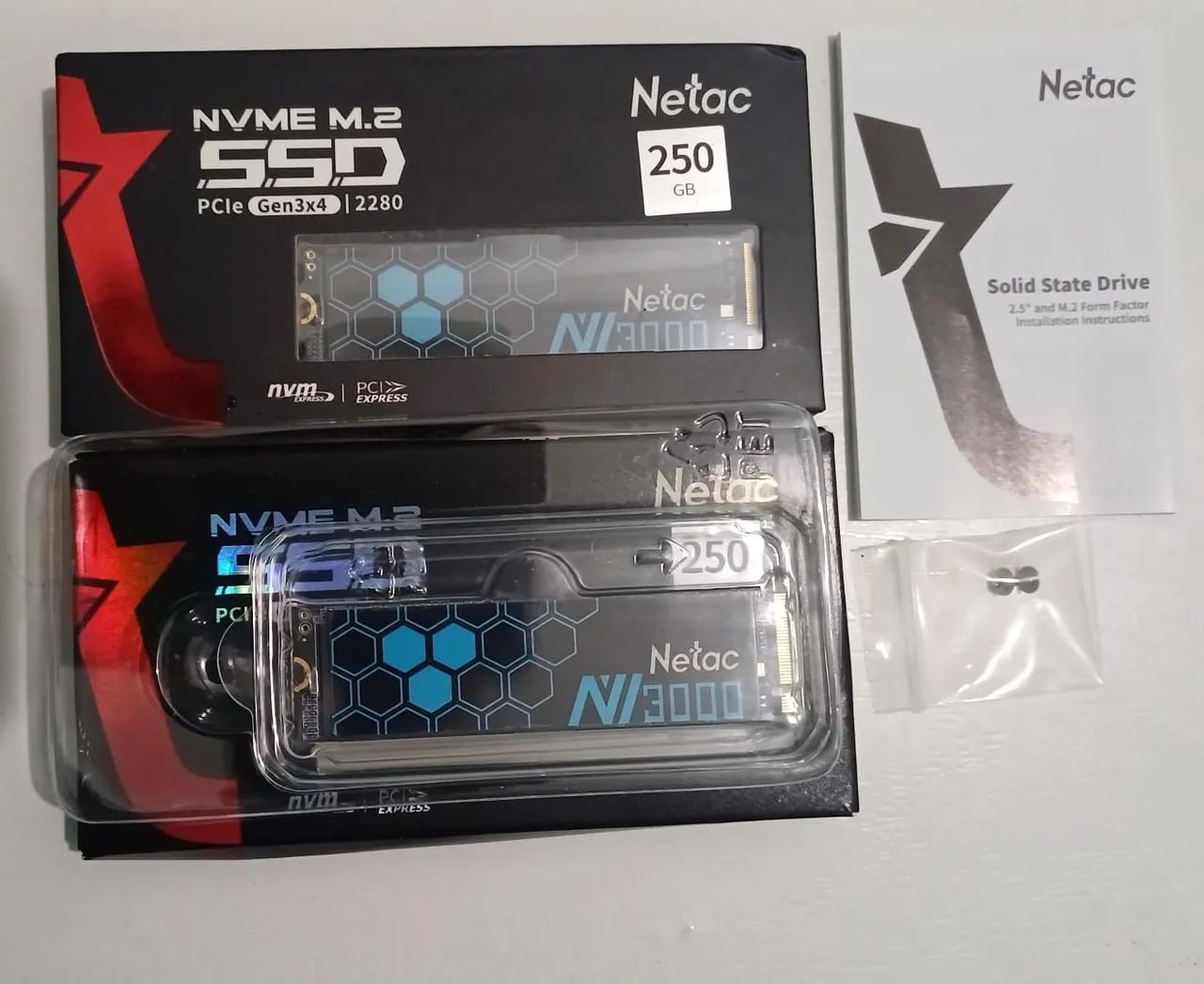 Ssd NVME 250GB Netac / Produto Novo 
