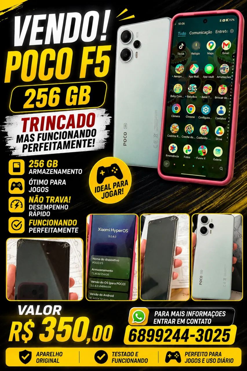 Vendo poco F5 256 gigas