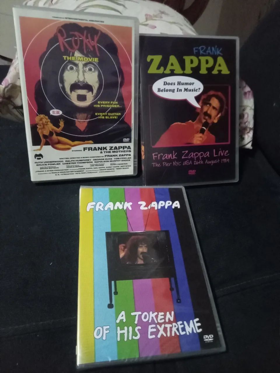 3 DVDs raros Frank Zappa ao vivo The Mothers Roxy Does Humor