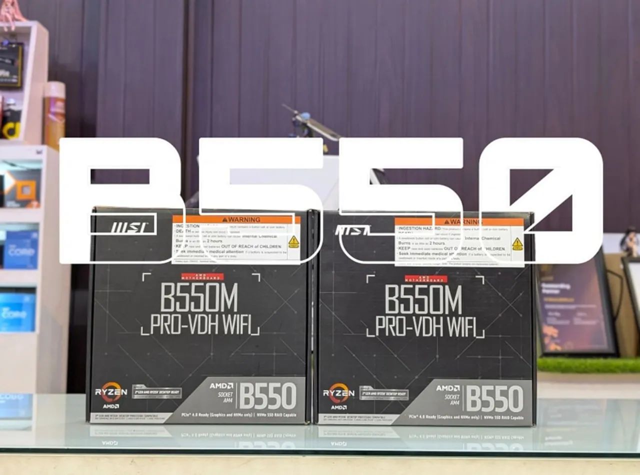 Placa Mãe MSI B550M PRO-VDH WIFI AM4 B550 WiFi Nova - Foto 5