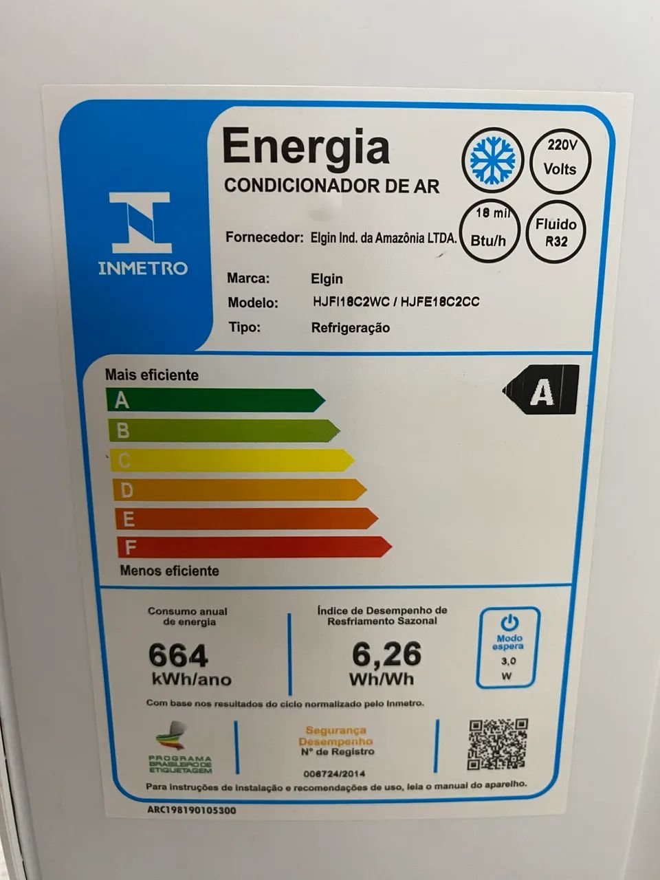 Ar condicionado Split inverter ll elgin 18000BTUs  - Foto 3
