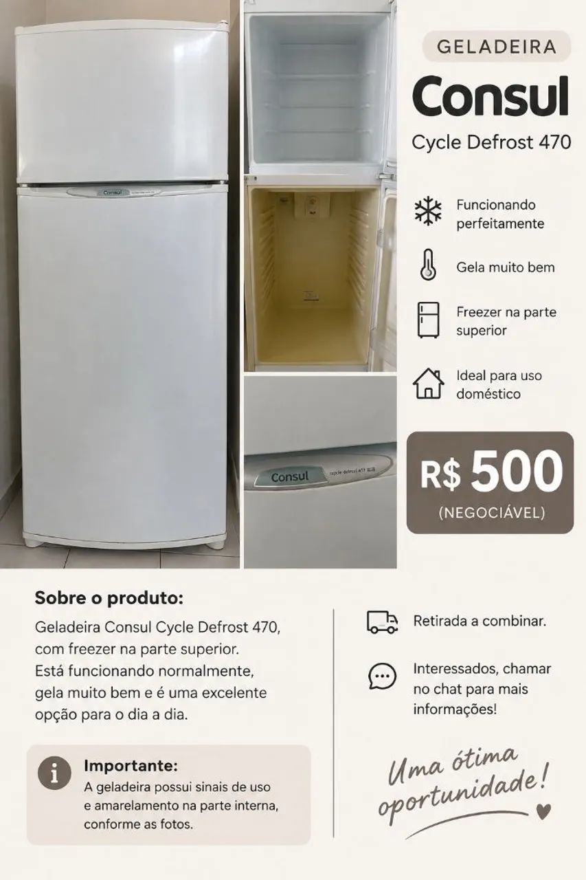 Geladeira Consul 