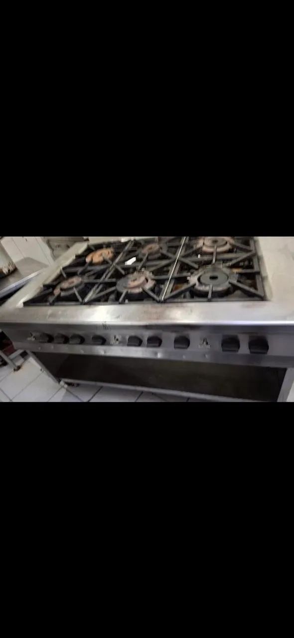 Fogao industrial 6 bocas inox 