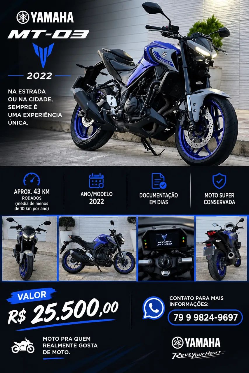 VENDO MOTO MT 03 