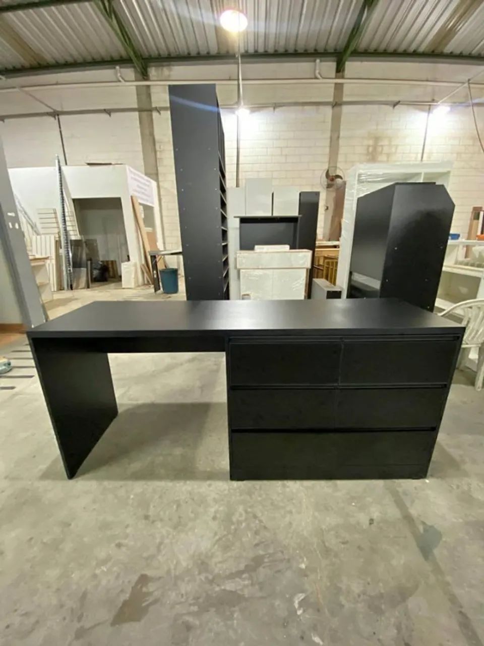 Comoda  06 Gavetas com mesa PRETA - MDF Direto da fabrica  - Foto 2