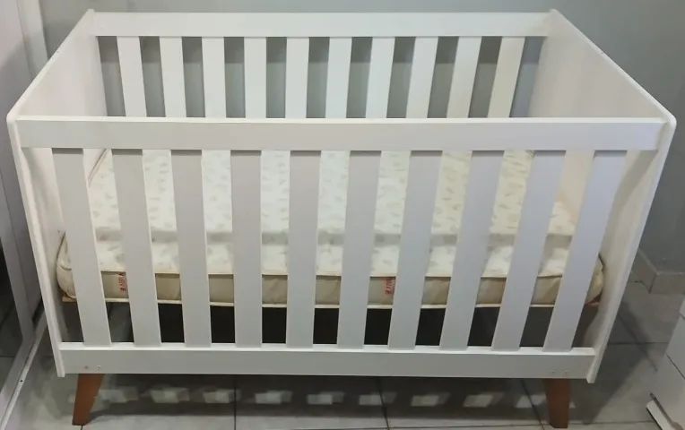 Berço Mini Cama Branco Ludmilla