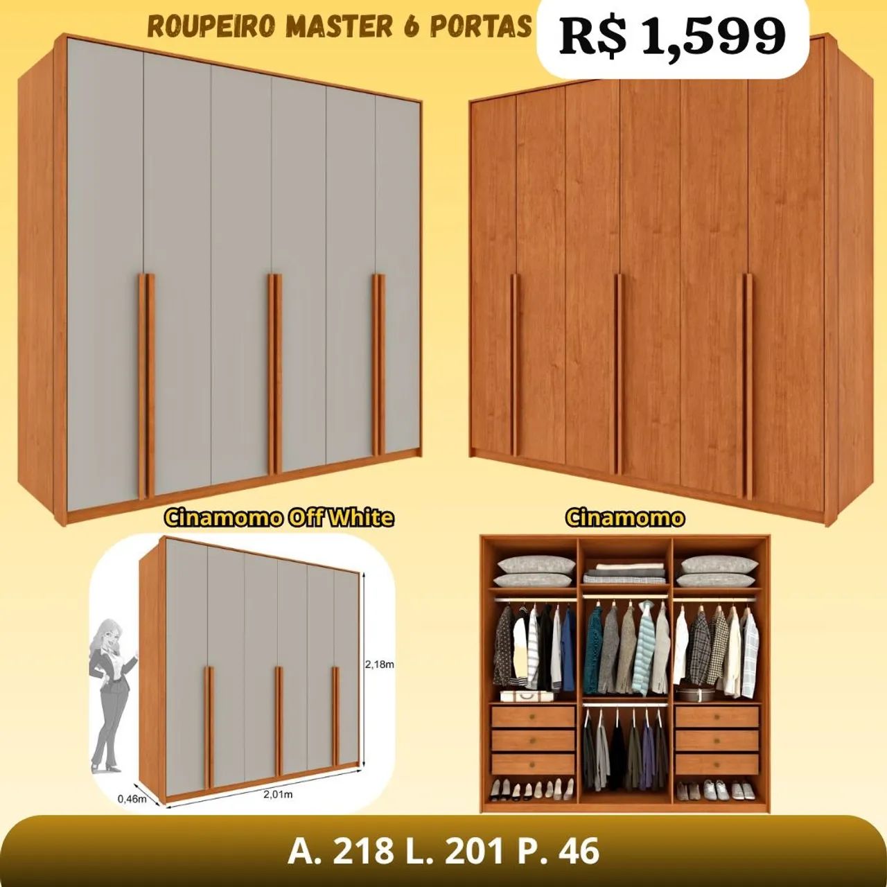 Guarda Roupa Master 6 portas 