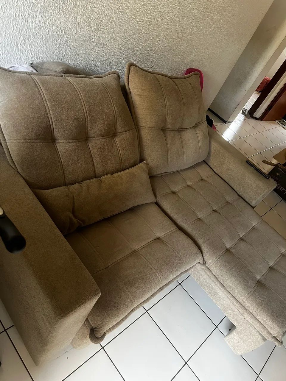 SOFÁ 1,80 metros usado tecido boucle - Foto 3
