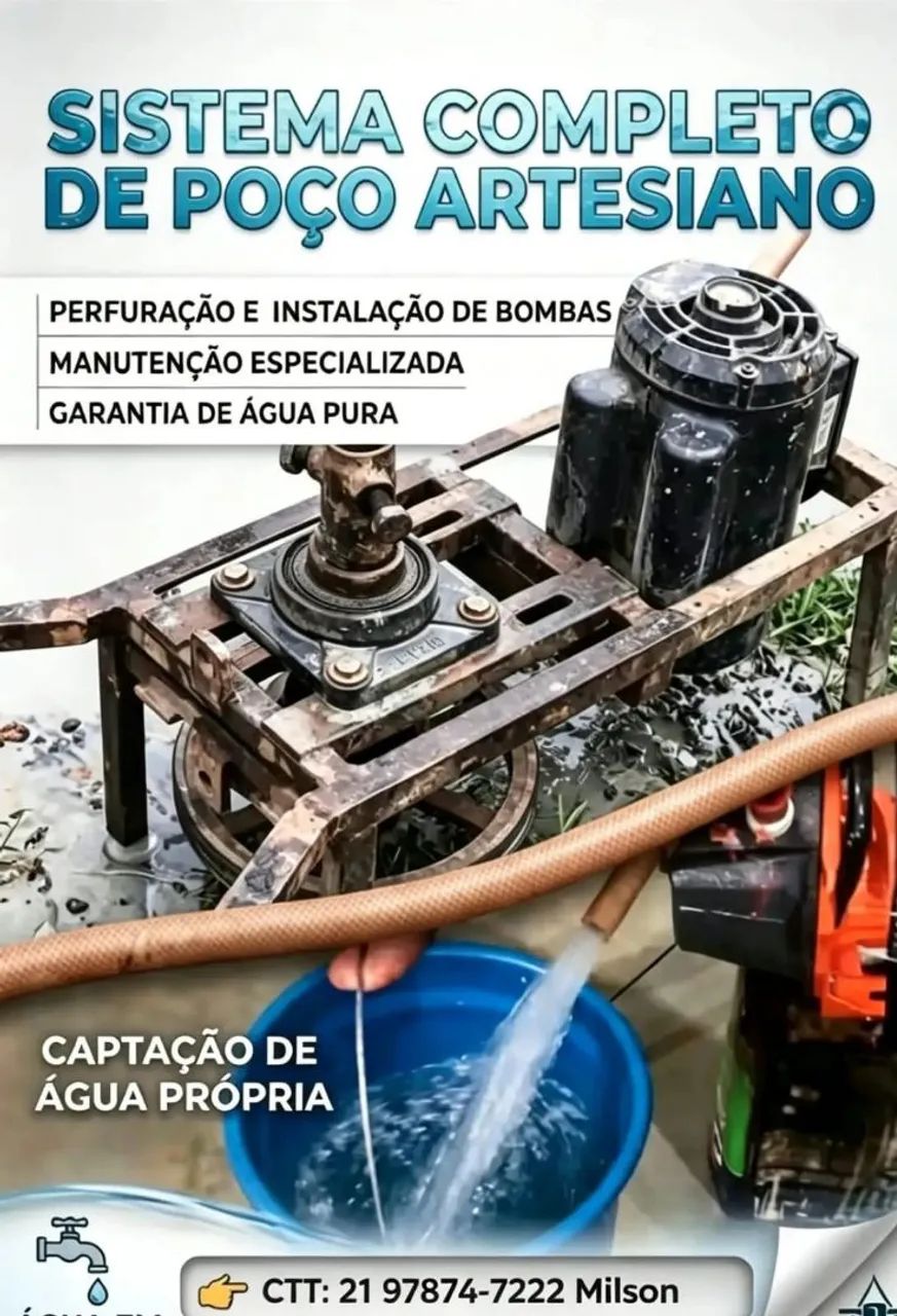 Perfuração de poço artesiano limpeza de bomba com qualidade