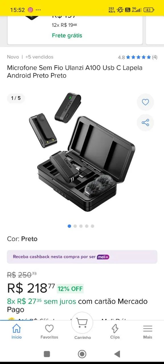 Microfone de lapela a100 - Foto 3