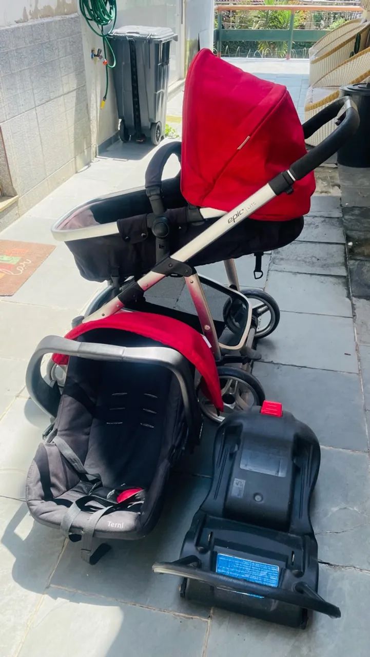 Carrinho Infanti Epic Lite + Bebê Conforto + Base - Foto 3