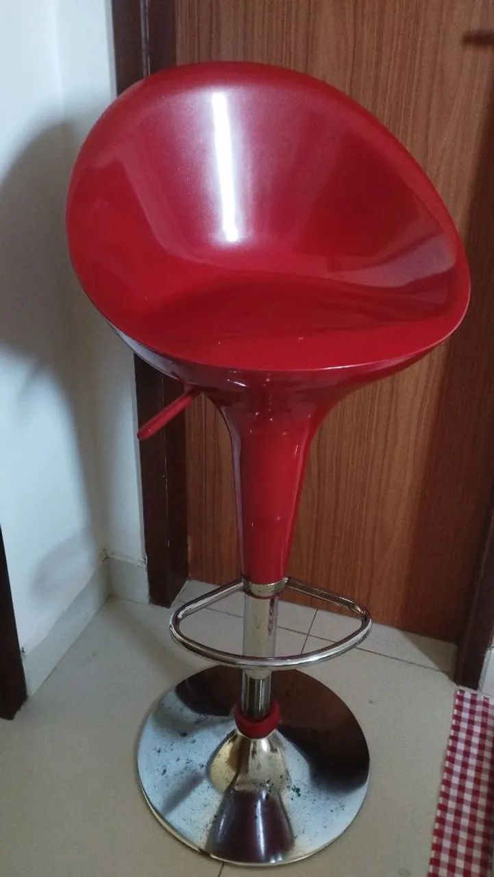 Banqueta giratória vermelha  - Foto 2