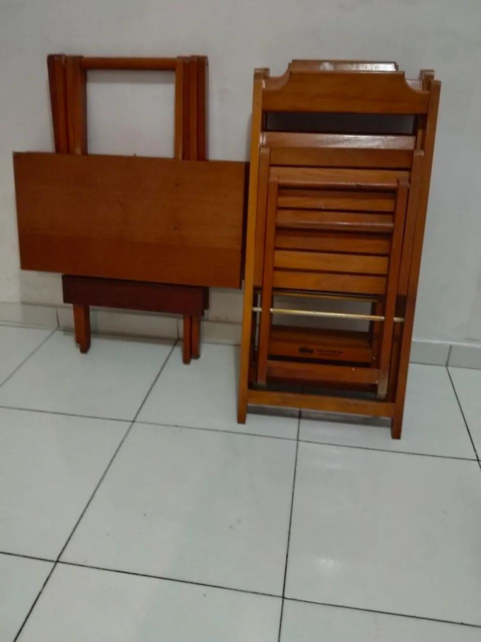 Mesa de madeira maciça dobrável  - Foto 2