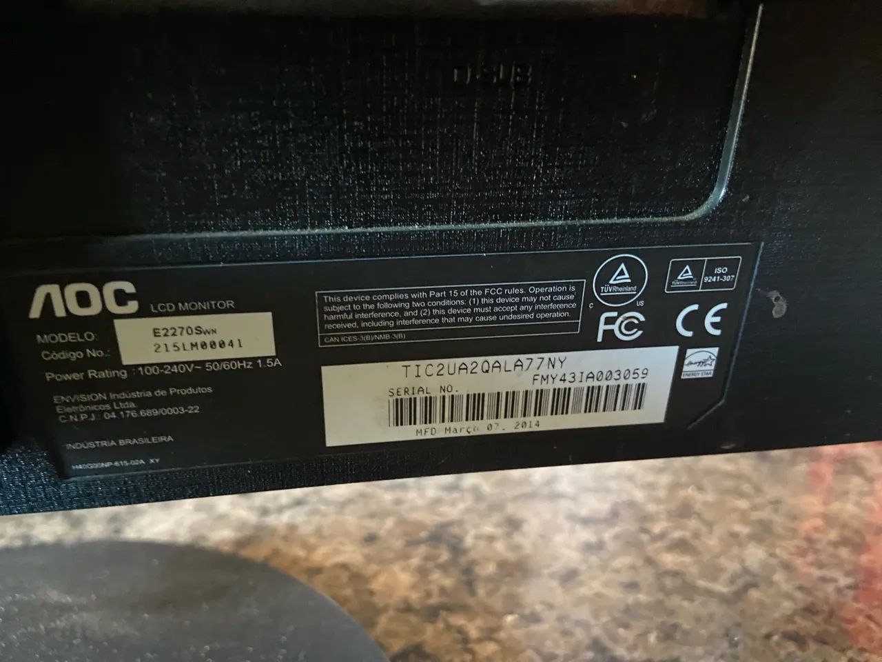 Monitor AOC 21,5 polegadas  - Foto 3