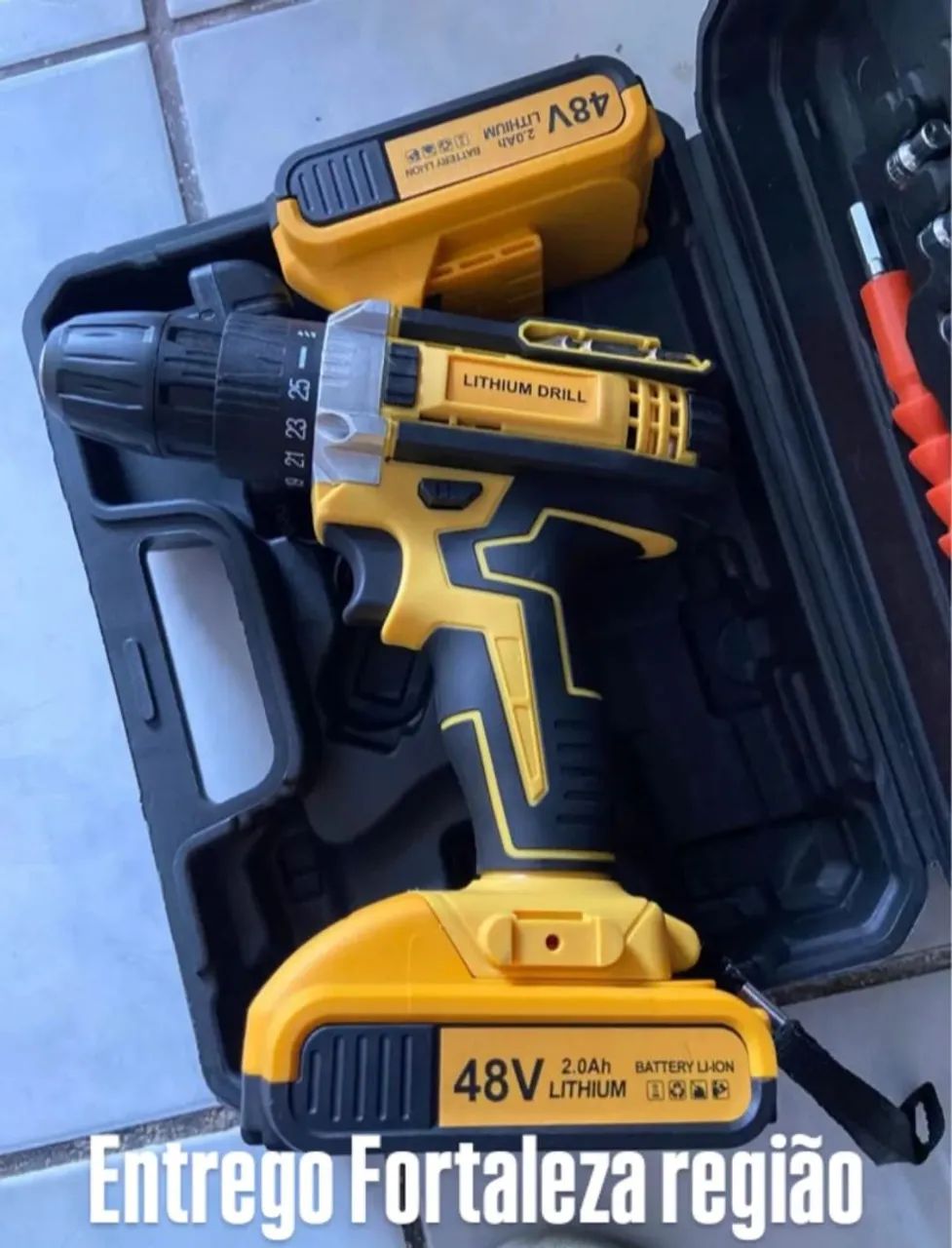 Parafusadeira 48v acessórios e maleta NOVA PROMOÇÃO - Ferramentas
