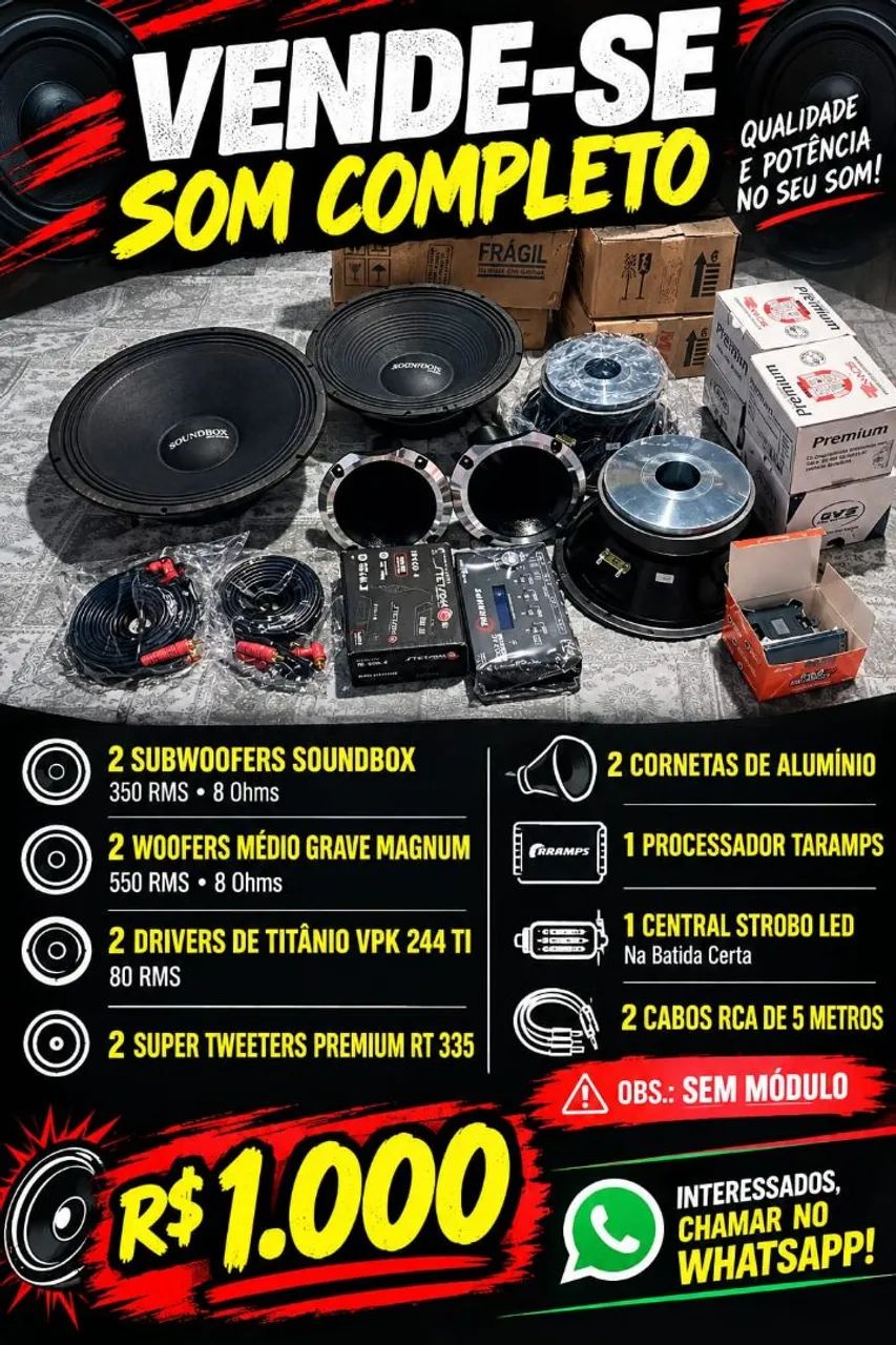 Subwoofer e assessórios automotivo 