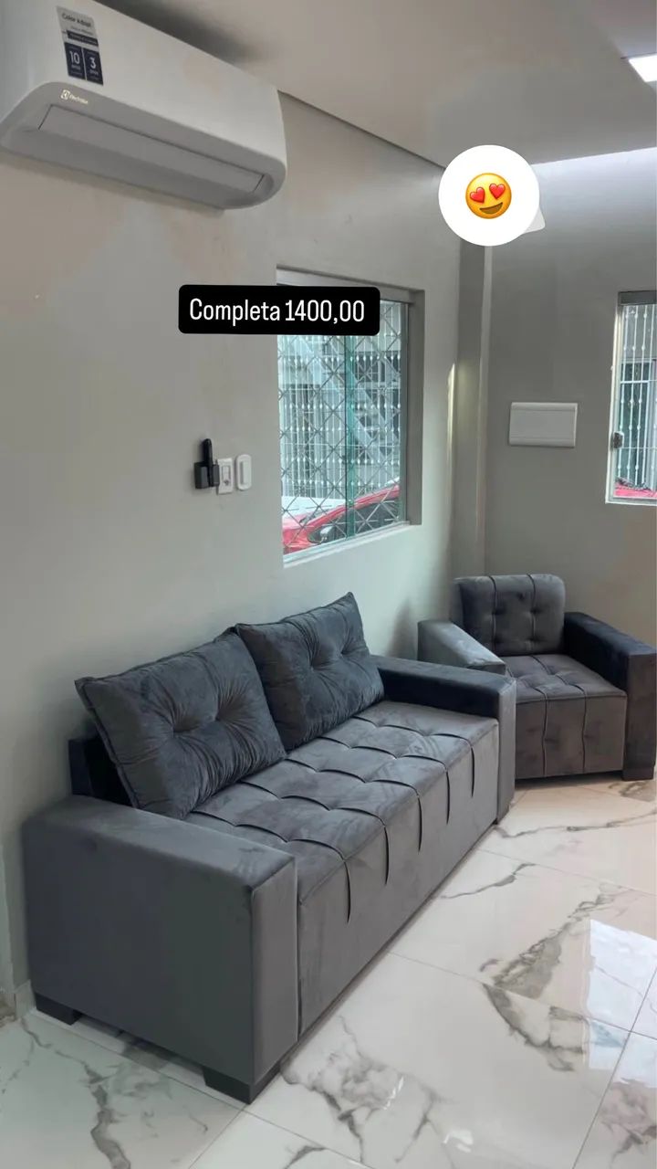 CONJUNTO COMPLETÃO 1450,00 sofá e poltrona 
