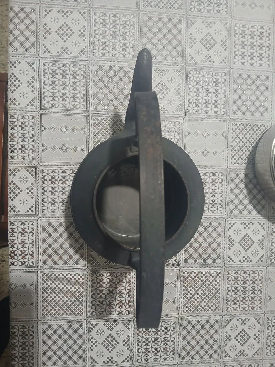 CHALEIRA ANTIGA SANSA Nº 76 EM FERRO FUNDIDO - Foto 4