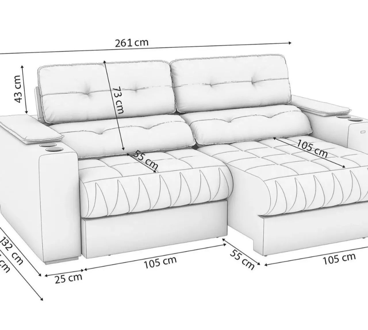 Sofa retrátil Kappesberg - Foto 2