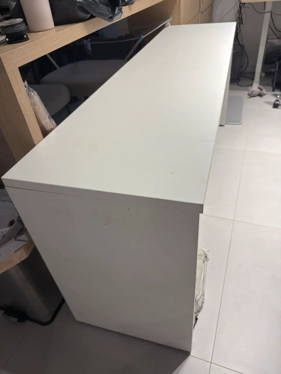 Escrivaninha 100% MDF branca  - Foto 3