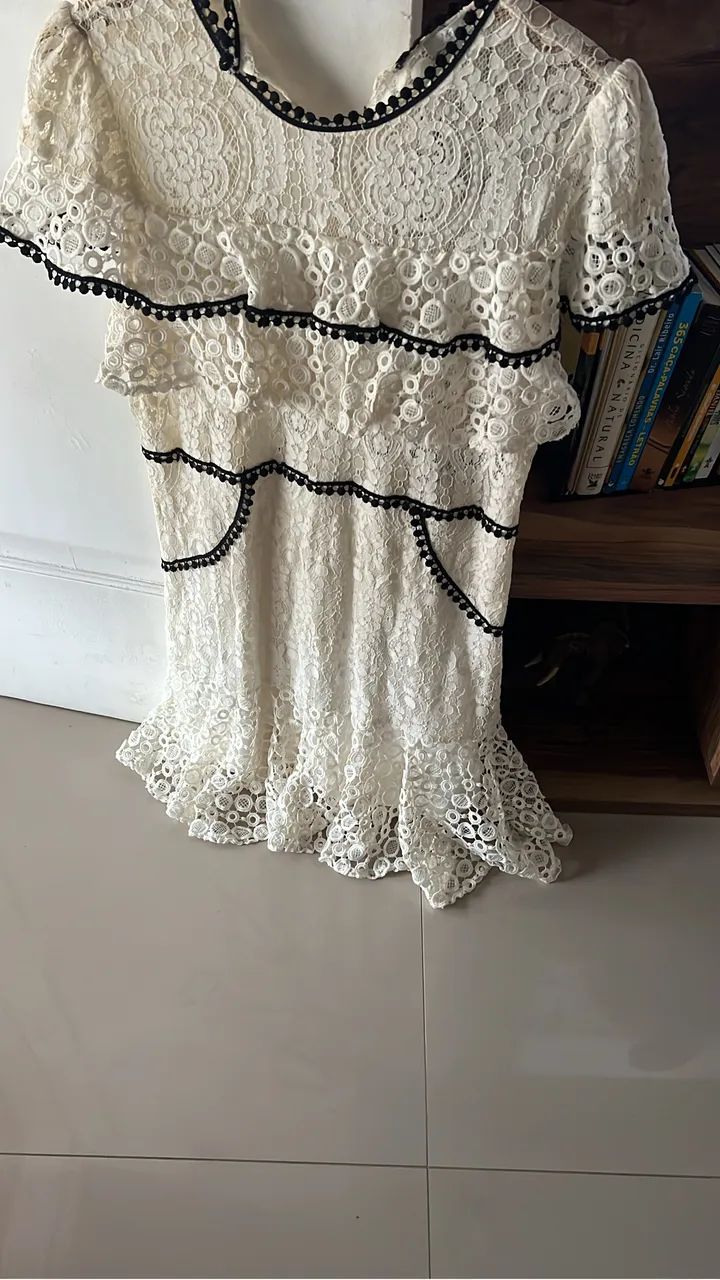 VESTIDO LINDO 42 RENDA GUIPER - Foto 4