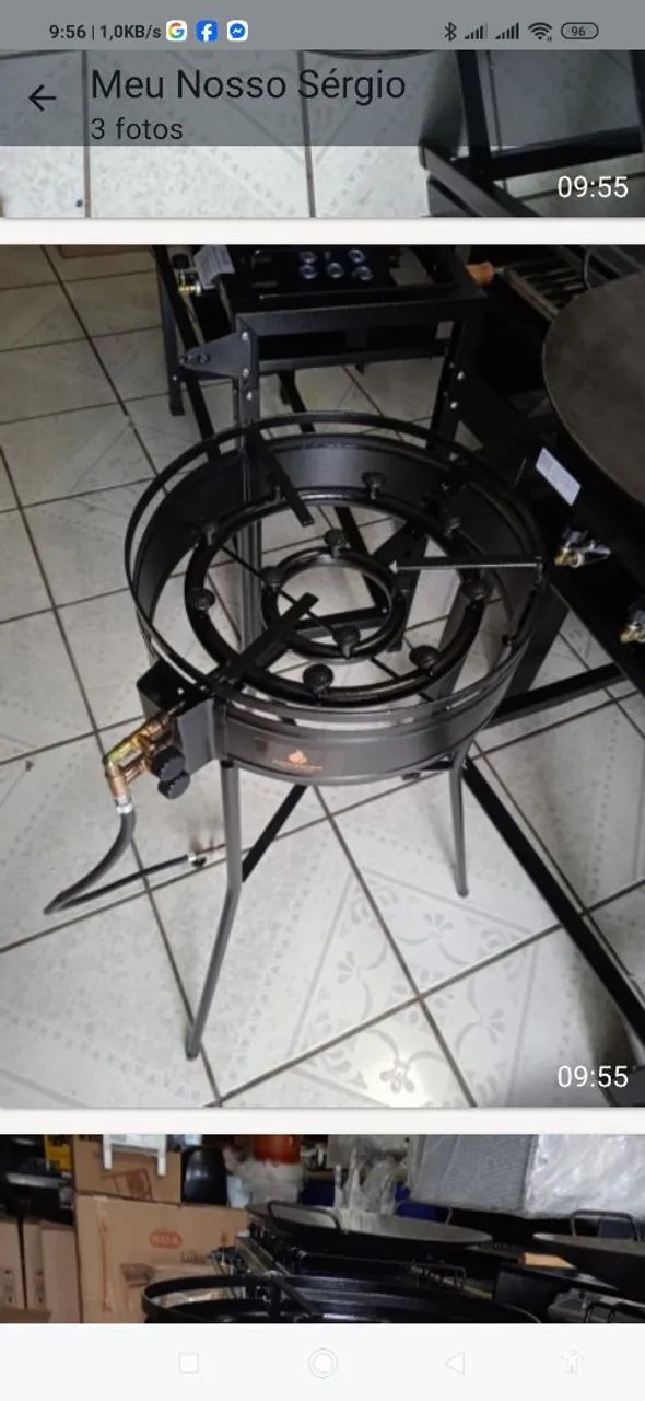 Fogareiro tripa chama, produto NOVO - Foto 2