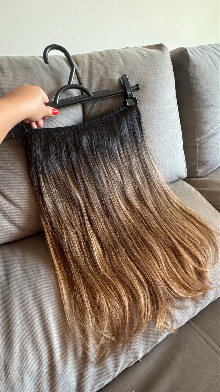 CABELO HUMANO BRASILEIRO EM TELA - 55 CM  - Foto 2
