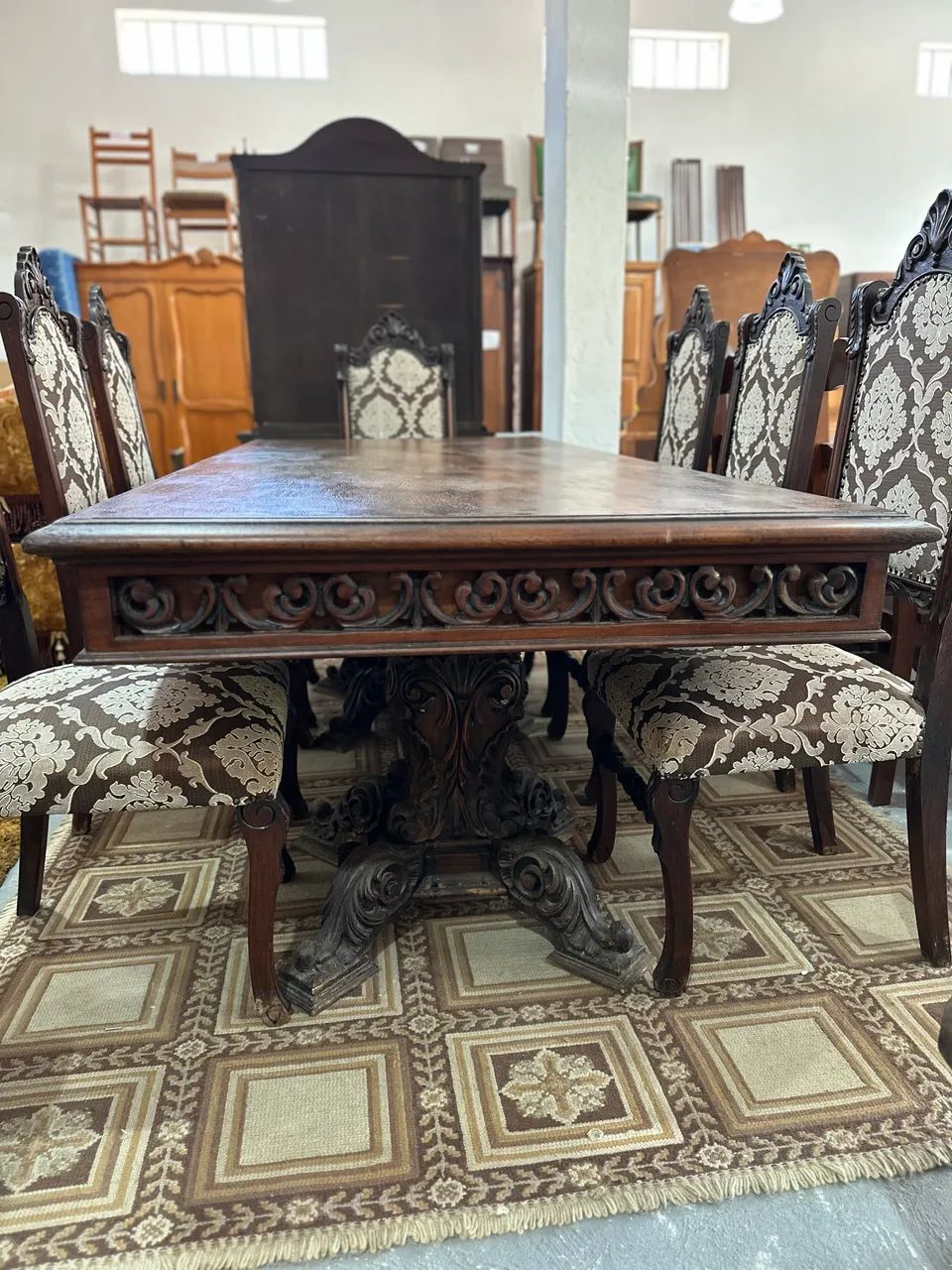 Mesa de Madeira Colonial com 8 cadeiras - Foto 5