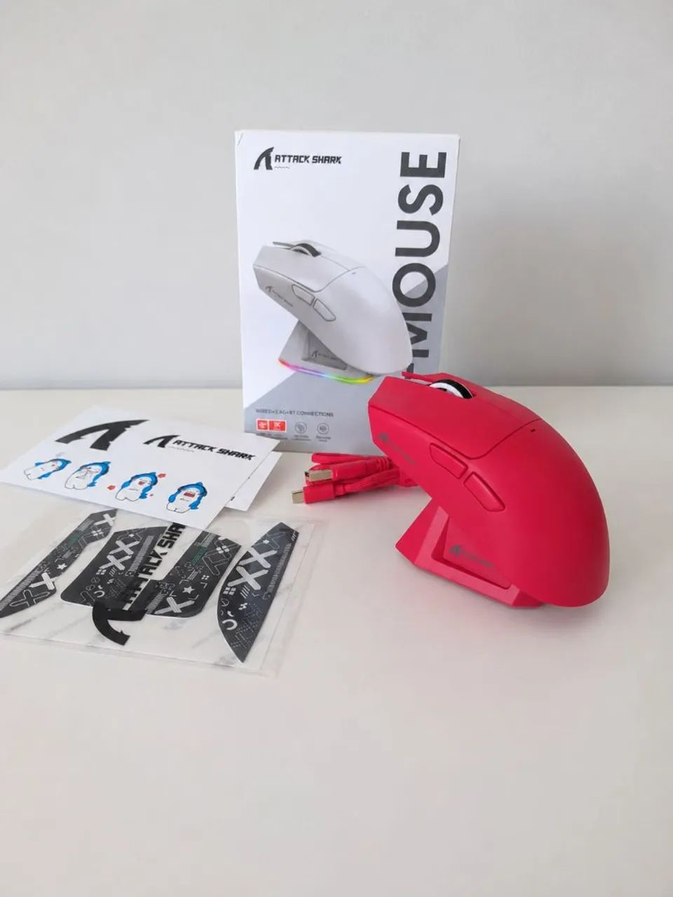 Mouse Attack Shark x11 Vermelho 