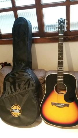 Violao eletrico tagima woodstock novo e com bag estofado