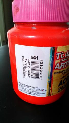 Tinta acriliex vermelha - Foto 2