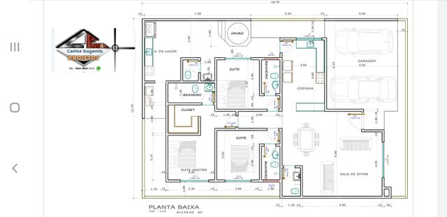 Casa nova 3suítes churrasqueira ofurô rua 10 Vicente Pires condomínio fechado - Foto 9