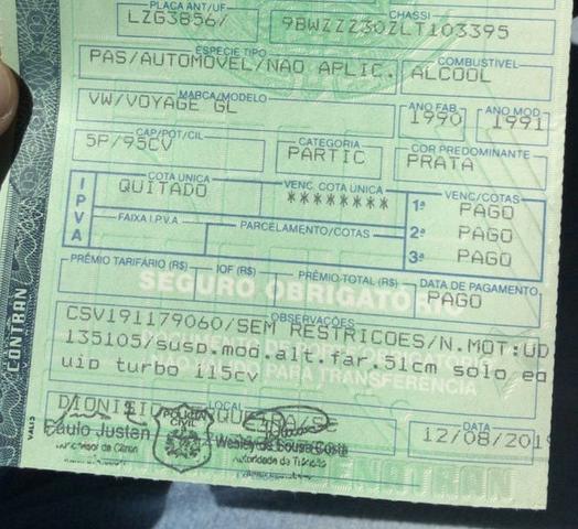Voyage GL 91 Turbo Legalizado - Foto 6