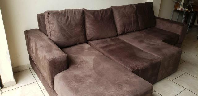 Sofá retrátil com chaise novíssimo!! (entrego e parcelo) - Foto 6