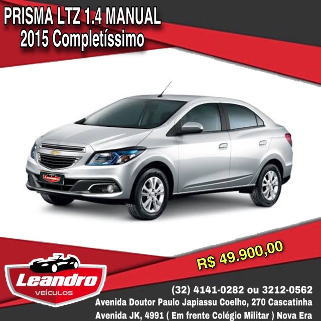 PRISMA LTZ 1.4 2015 MANUAL FLEX TOP DE LINHA EXTREMAMENTE NOVO