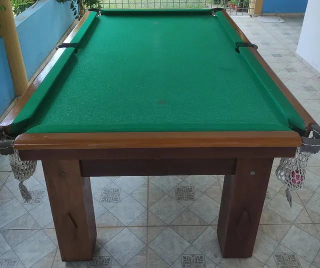 Mesa Sinuca Bilhar Snooker 1,87 X 1,08 Vinho C/ Acessorios