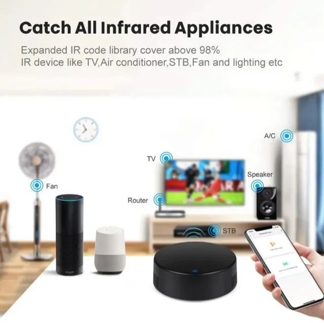 Controle Remoto Inteligente IR Tuya WiFi, Sensor de Temperatura e Umidade - Foto 5