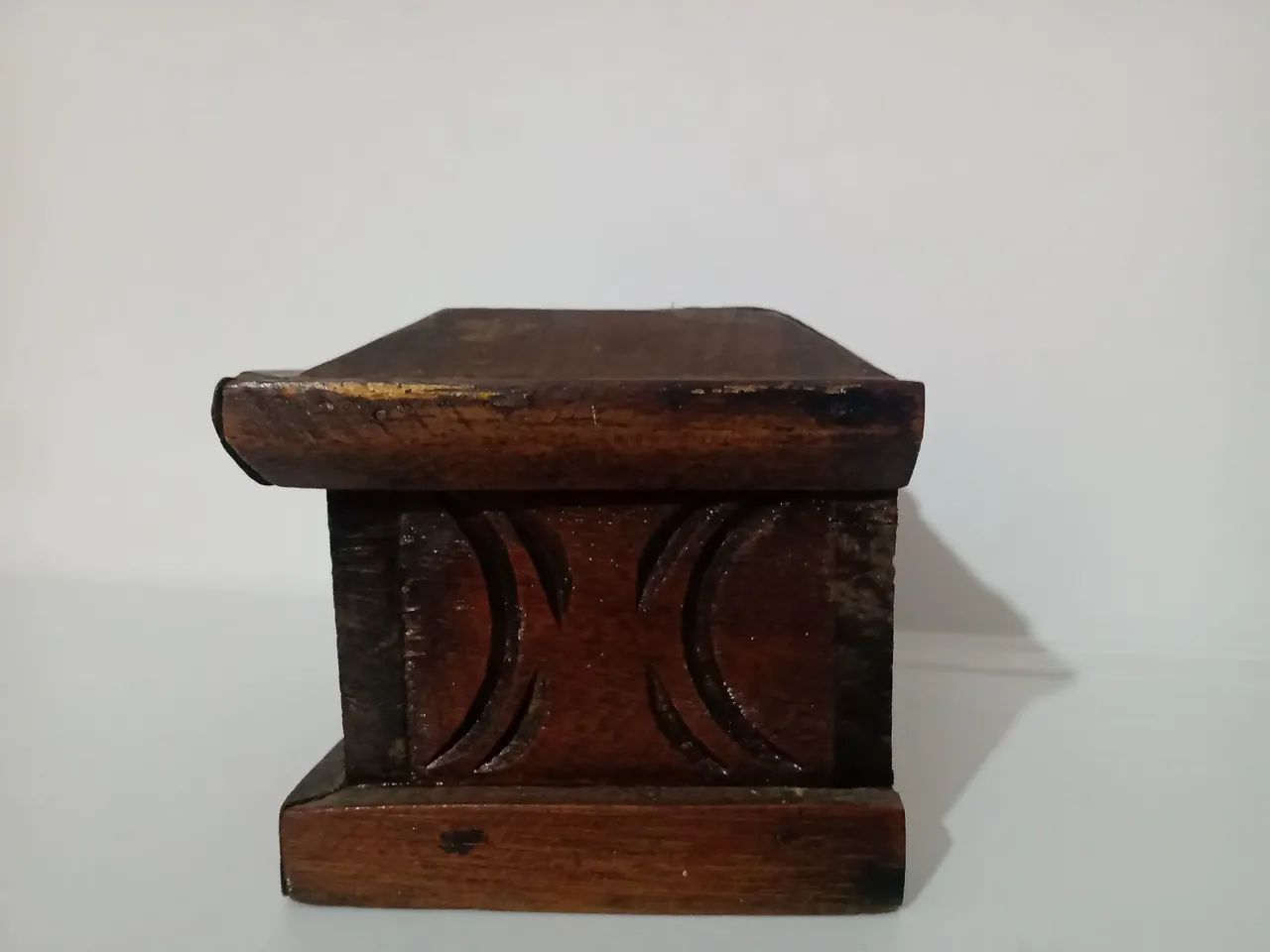 Porta jóia Mini baú de madeira maciça anos 70 vintage  - Foto 2