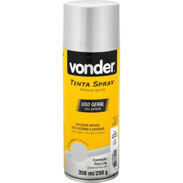 Tinta em spray aerossol 350 ml/250 g para pintura, uso geral - Vonder - Foto 4